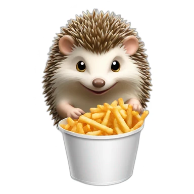 Hedgehog eating KFC bucket sticker