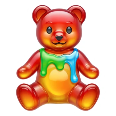 Melted gummy bear sticker