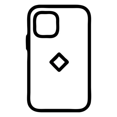 minimalistic icon of a premium phone case, clean lines, simple design, modern, no text sticker