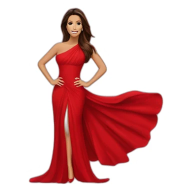 Eva Longoria dans une robe rouge  sticker