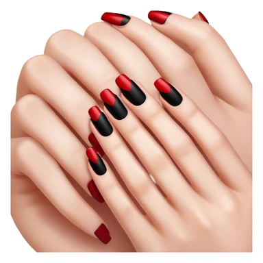 black and red nails sticker
