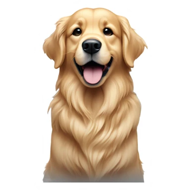 Golden retriever in the snow sticker