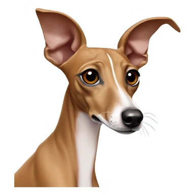 Red fawn italian greyhound with no white markings sticker