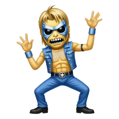 iron maiden eddie glamour sparkle dance sticker
