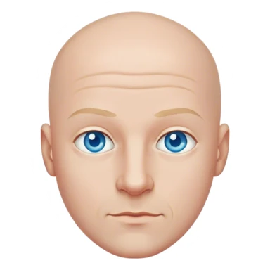 C’est un homme qui a pas de cheveux et qui a les yeux bleus  sticker