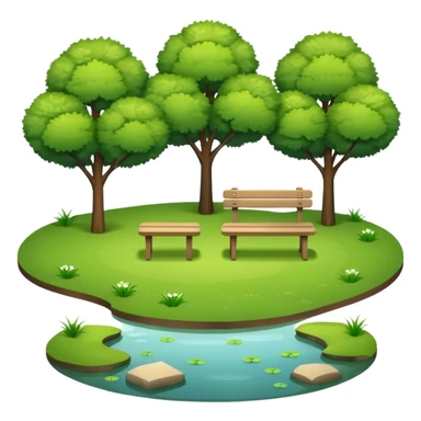 parque minimalista sticker