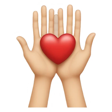 Hands holding a heart sticker