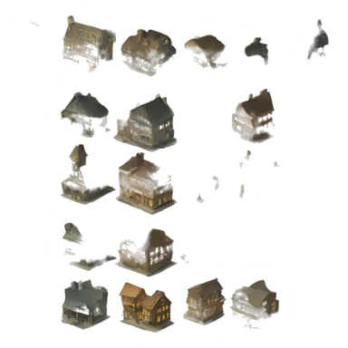 town make of shadows sticker