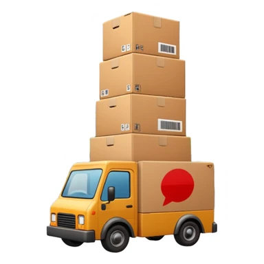 create a realistic emoji showing a express company sticker