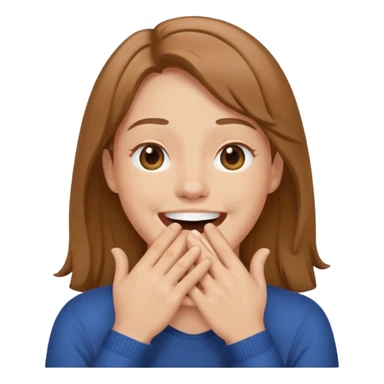 laughing covering mouth  sticker