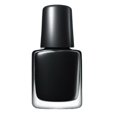 Black nail polish bottle sticker