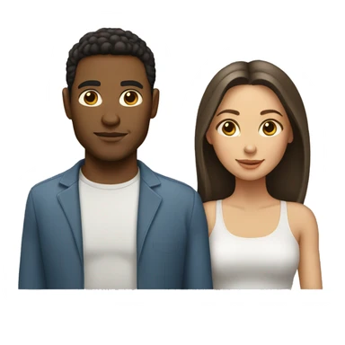 Light skinned man with brunette woman  sticker