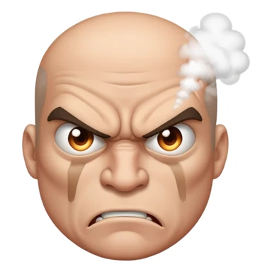 angry man with steam coming from nose sticker