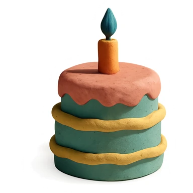 claymation style cake sticker