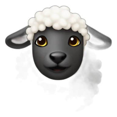 Lamb black face whistle sticker