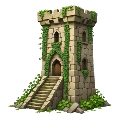 Ruined castle tower sticker