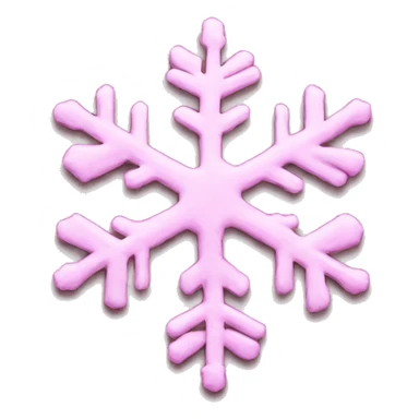 baby pink snowflake sticker