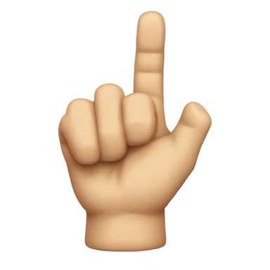 Mano señalando sticker