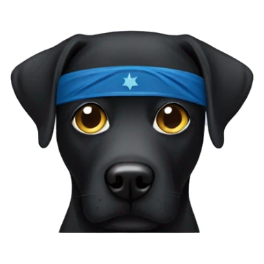 black lab with superhero eye mask sticker