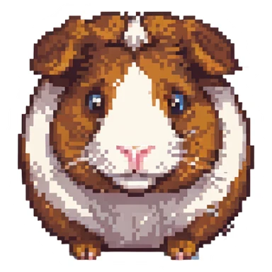 pixel art retro game style guinea pig sticker