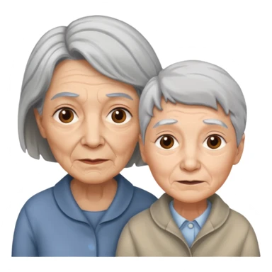 lo mismo que estas haciendo solo coloca alado de la abuela un hombre joven  sticker
