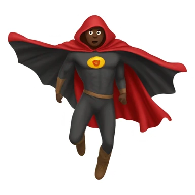 flying red cape sticker