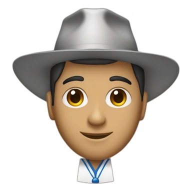 una P con un sombrero de graduación sticker