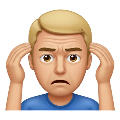 Overwhelmed man sticker