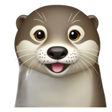 Loutre avec un appareil photo sticker