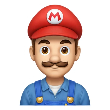 Mario character with red hat and blue overalls sticker