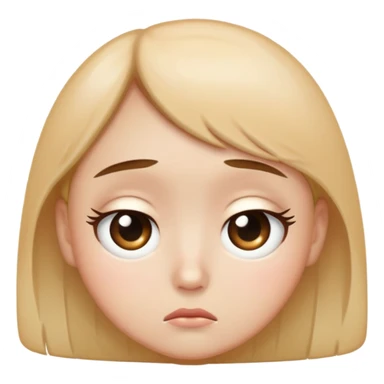 Con Ma, mặt buồn, mắt tròn long lanh sticker