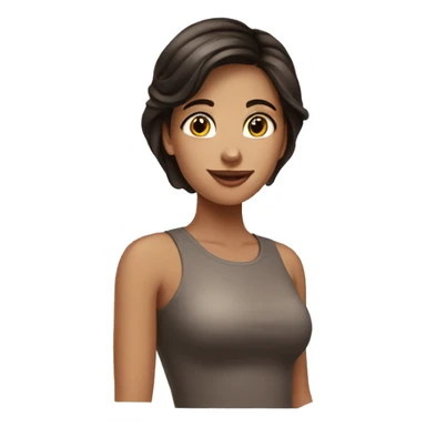 Beautiful brunette girl pretty posed  sticker