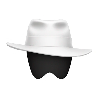 White hat only no face sticker