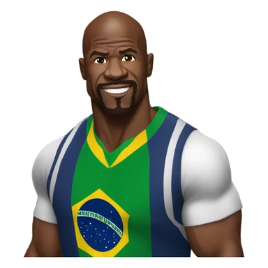 actor Terry Crews from everyone hates Cris with the Brazil shirt. sticker