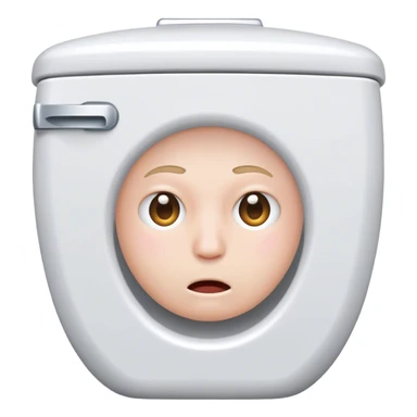 A white head in a toilet sticker