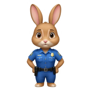 full body of police Judy in Zootopia sticker