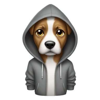 Dog wear a hoodie  sticker