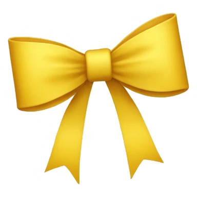 One singular yellow bow sticker
