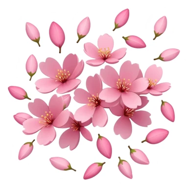 sakura petals falling sticker