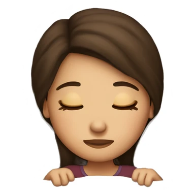 brunette girl sleeping cozy sticker