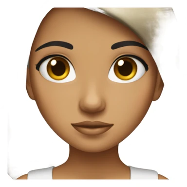 Girl with black hair and tan skin dreaming about her luxury life sticker