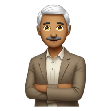 indian man speaking fake news sticker