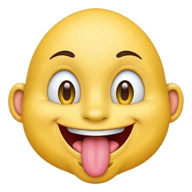 yellow face with tongue sticking out to the side sticker