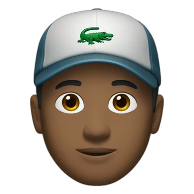 Man wearing lacoste sticker