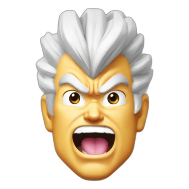 Trump from Dragon Ball is sticking out his tongue sticker