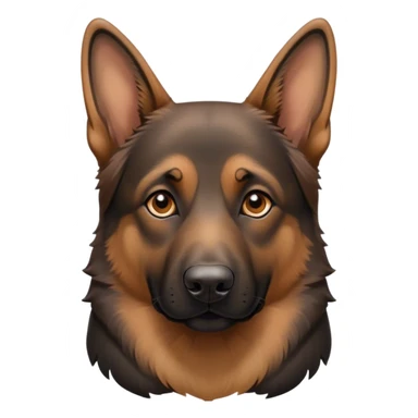 brown and black german shapard sticker