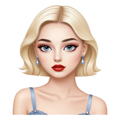 Hyper Realistic beautiful dior model  sticker