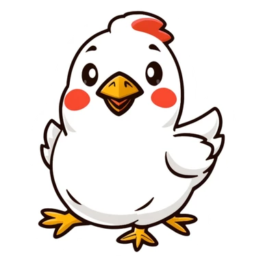 chicken with baby chicks sticker