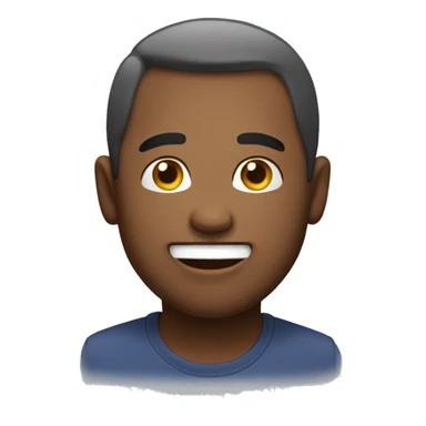 Funny face emoji sticker