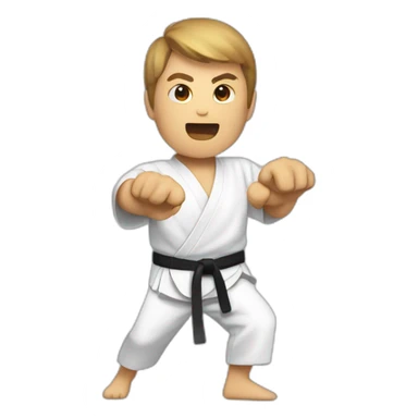 Karate chop sticker